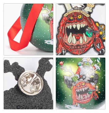 AAA: Da Red Gobbo and Bounca Tree Decoration and Pin Badge (GW Direct)