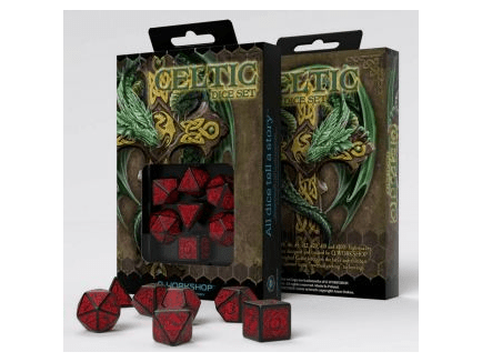 Набор кубиков Celtic 3D Revised, 7 шт., Red/Black