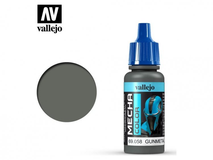 Краска Vallejo Mecha Color: Gunmetal 69.058
