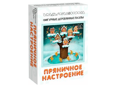Фигурный деревянный пазл "Пряничное настроение"