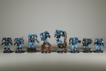 Warhammer 40k Space Marine Assault Squad x8 (99120101126) (Painted)