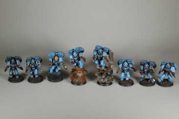 Warhammer 40k Space Marine Assault Squad x8 (99120101126) (Painted)