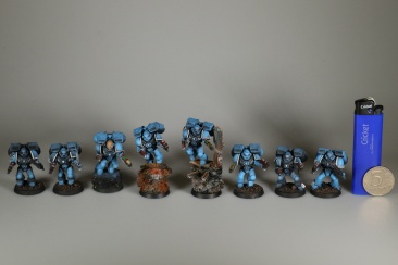 Warhammer 40k Space Marine Assault Squad x8 (99120101126) (Painted)