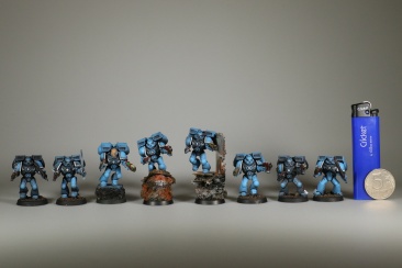 Warhammer 40k Space Marine Assault Squad x8 (99120101126) (Painted)