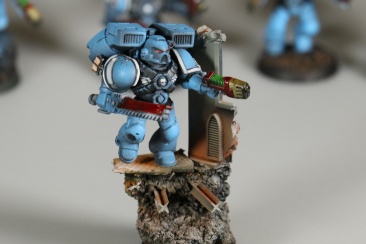 Warhammer 40k Space Marine Assault Squad x8 (99120101126) (Painted)