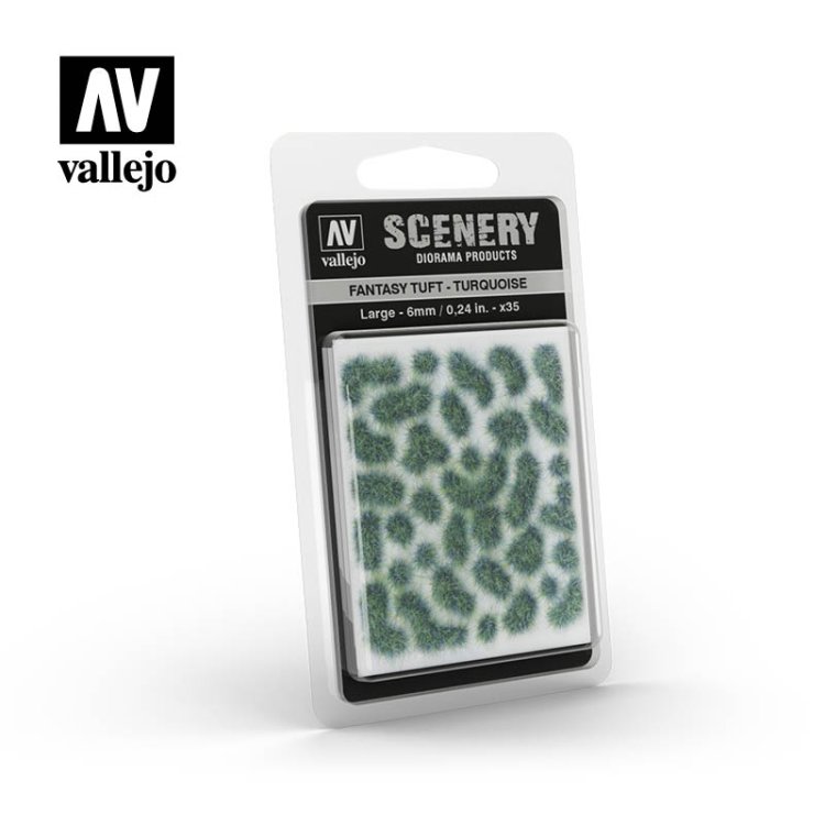 Пучки травы Vallejo Scenery: Fantasy Tuft Turquoise 6мм