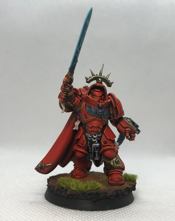 Warhammer 40k Blood Angels Primaris Captain in Gravis armour (Pro-Painted)