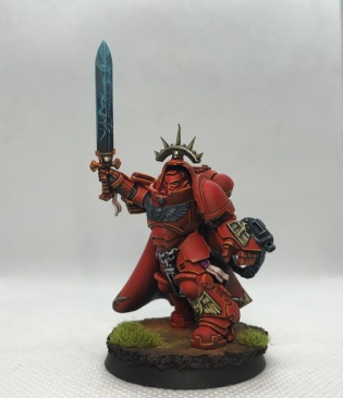 Warhammer 40k Blood Angels Primaris Captain in Gravis armour (Pro-Painted)