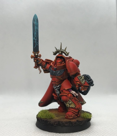 Warhammer 40k Blood Angels Primaris Captain in Gravis armour (Pro-Painted)