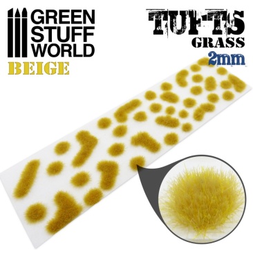 Grass TUFTS - 2mm self-adhesive - BEIGE