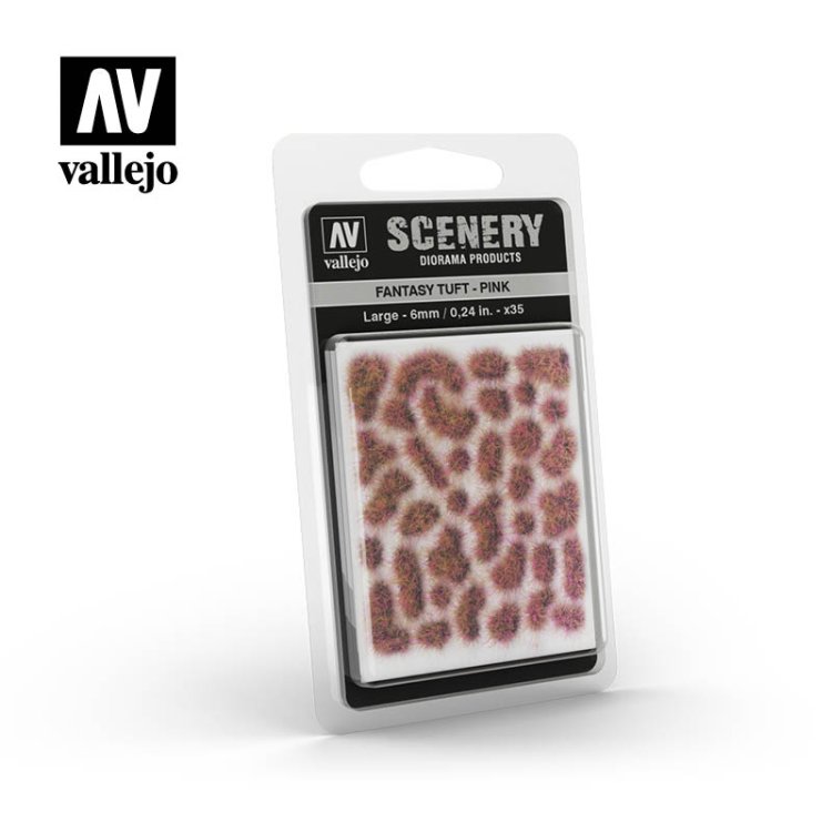 Пучки травы Vallejo Scenery: Fantasy Tuft Pink 6мм