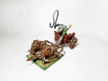 Warhammer Fantasy Age of Sigmar Orcs &amp; Goblins Boarboy Chariot (Well Painted)