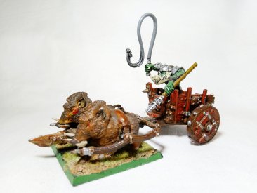 Warhammer Fantasy Age of Sigmar Orcs & Goblins Boarboy Chariot (Well Painted)