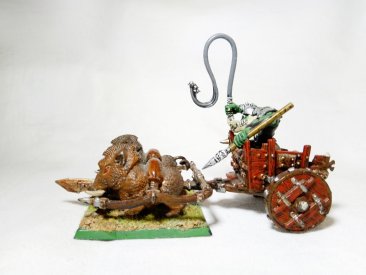 Warhammer Fantasy Age of Sigmar Orcs & Goblins Boarboy Chariot (Well Painted)