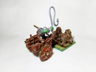 Warhammer Fantasy Age of Sigmar Orcs & Goblins Boarboy Chariot (Well Painted)