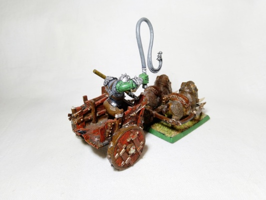 Warhammer Fantasy Age of Sigmar Orcs &amp; Goblins Boarboy Chariot (Well Painted)