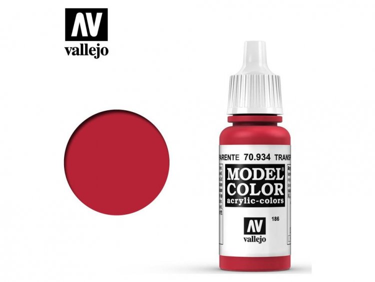 Краска Vallejo Model Color: Transparent Red 70.934