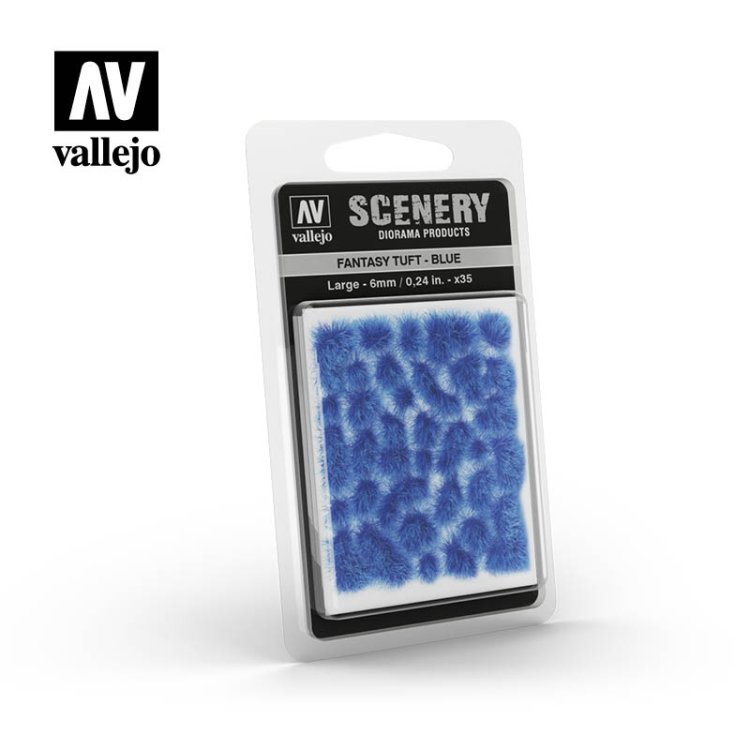 Пучки травы Vallejo Scenery: Fantasy Tuft Blue 6мм