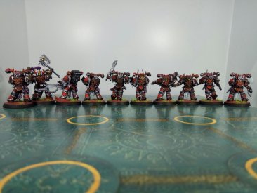 Warhammer 40k Word Bearers Chaos Space Marines x10 (Pro-Painted)