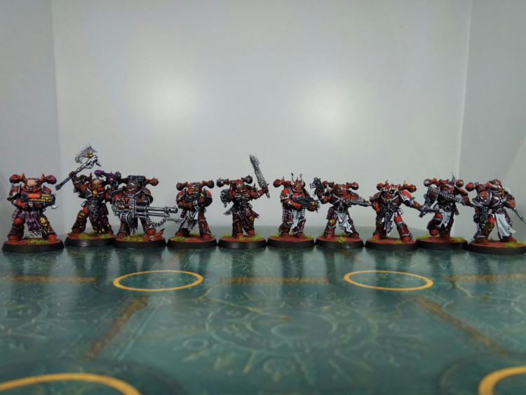 Warhammer 40k Word Bearers Chaos Space Marines x10 (Pro-Painted)