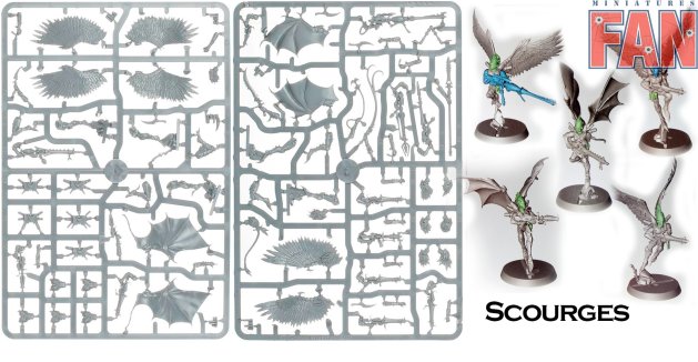 Warhammer 40000 Drukhari Scourges x5 new on sprue (Уценка)