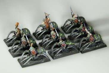 Warhammer Fantasy Battles Forest Goblin Spider Riders x9 (99120209009) (Painted)
