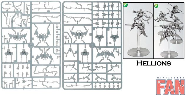 Warhammer 40000 Drukhari Hellions x5 new on sprue (Уценка)