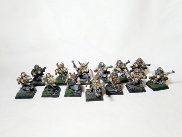 Warhammer Fantasy Battles Age of Sigmar Dwarfs Thunderers x13 (Pro-Painted)