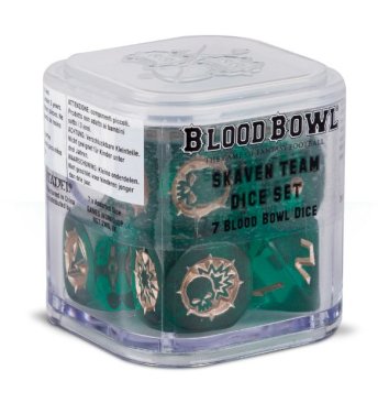 Blood Bowl Skavenblight Scramblers Dice Set (Limited, OOP, New Unopened)