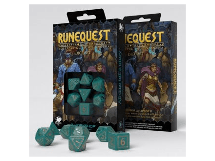 Набор кубиков RuneQuest, 7 шт., Turquoise/Gold