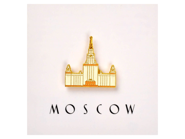 Значок металлический Высотка