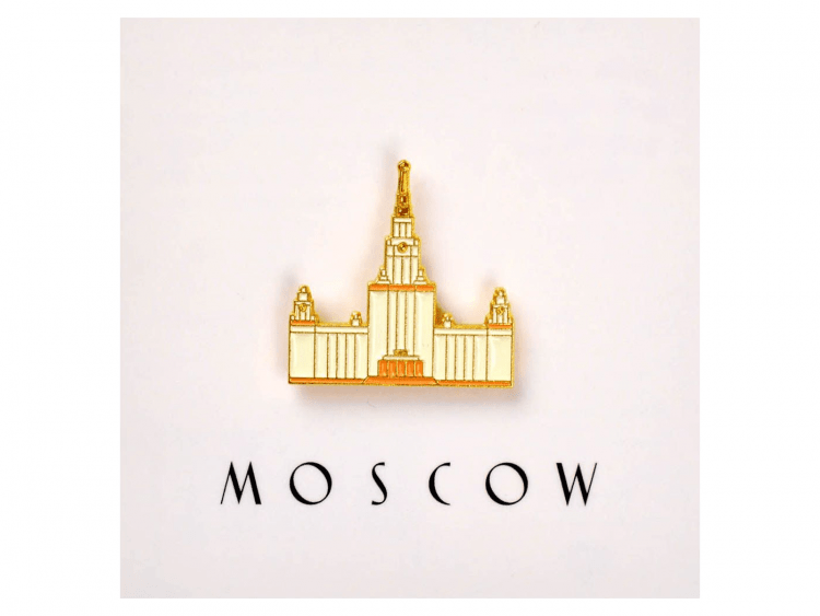 Значок металлический Высотка