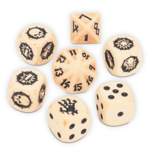 Blood Bowl Shambling Undead Dice Set 99220907001 (Limited, OOP, New Unopened)