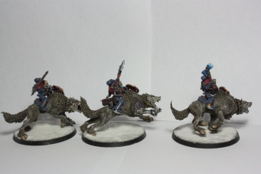 Warhammer 40k Space Wolves Thunderwolf Cavalry x3 (Painted)