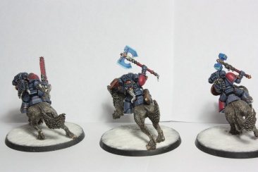Warhammer 40k Space Wolves Thunderwolf Cavalry x3 (Painted)
