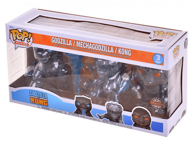 Фигурка Funko POP! Movies. Godzilla vs. Kong: Godzilla, Mechagodzilla, Kong