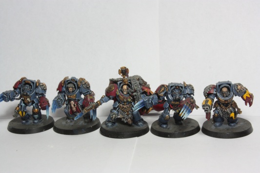 Warhammer 40k Space Wolves Wolf Guard Terminators x5 (Painted)