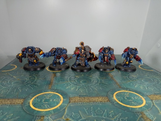 Warhammer 40k Space Wolves Wolf Guard Terminators x5 (Painted)