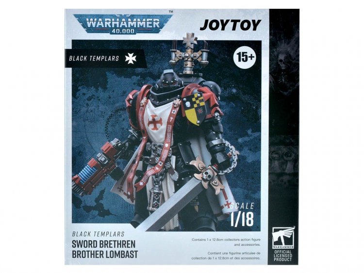 WH40K: Фигурка JOYTOY - Black Templars Sword Brethren Brother Lombast