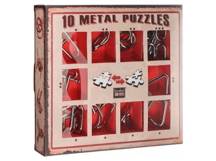Набор головоломок 10 Metal Puzzles, красный