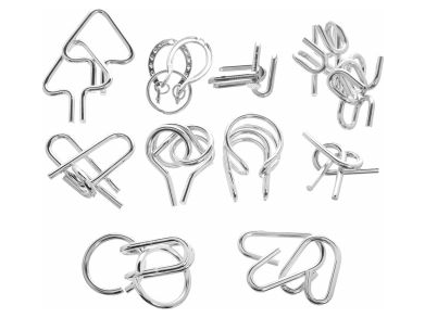 Настольная игра Набор головоломок 10 Metal Puzzles, красный