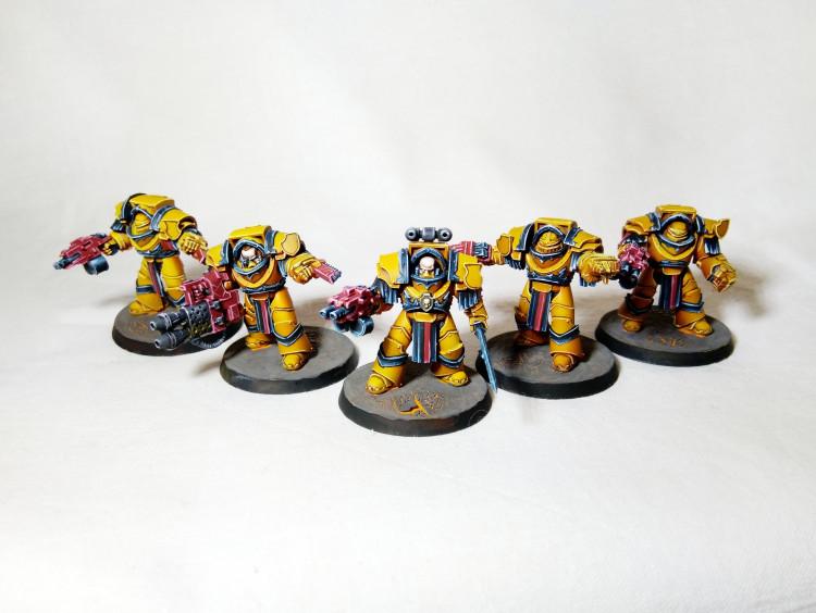 Warhammer 30k/40k Space Marines Cataphractii Terminators x5 (Pro-Painted)