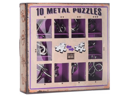 Набор головоломок 10 Metal Puzzles, фиолетовый
