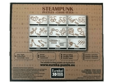 Настольная игра Набор из 9 головоломок Steampunk Puzzles (коричневый)
