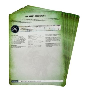 Warscroll Cards: Ironjawz