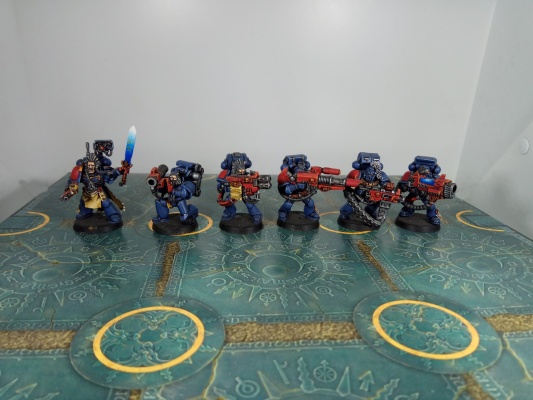 Warhammer 40k Space Wolves Long Fangs x6 (Painted)