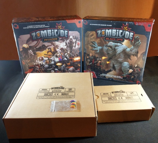 Zombicide Invader and Black Ops Expansion with Soldier pledge Kickstarter Exclusives