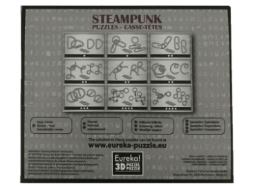 Набор из 9 головоломок Steampunk Puzzles (серый)