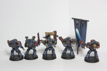 Warhammer 40k Space Wolves Command Squad x5 (Painted)