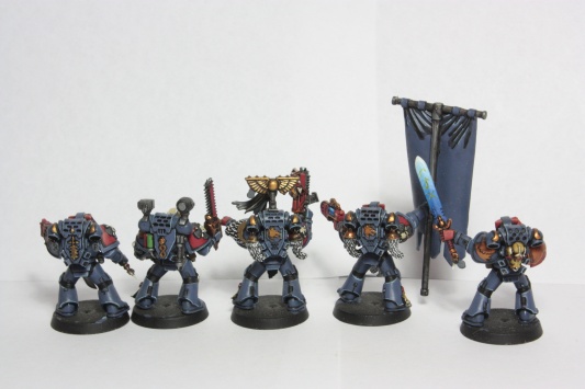 Warhammer 40k Space Wolves Command Squad x5 (Painted)